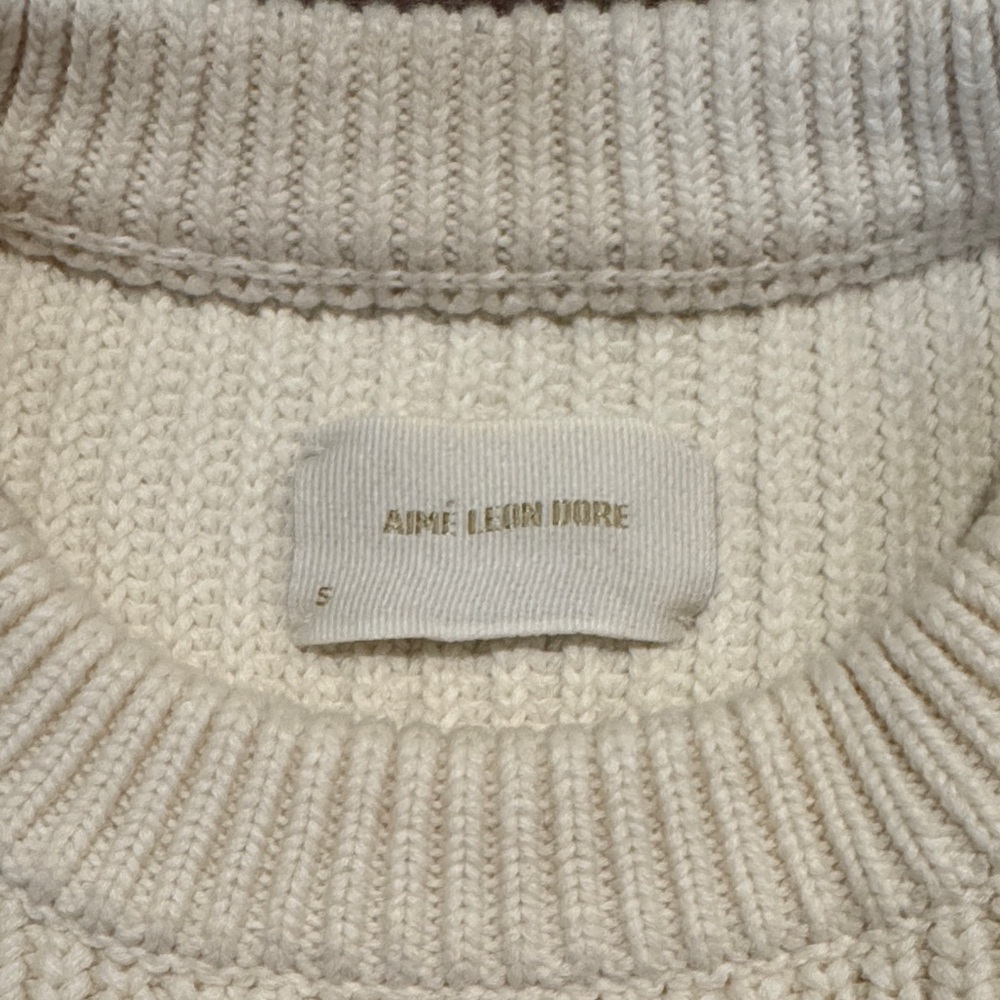 Aime Leon Dore Cream Crewneck Sweater